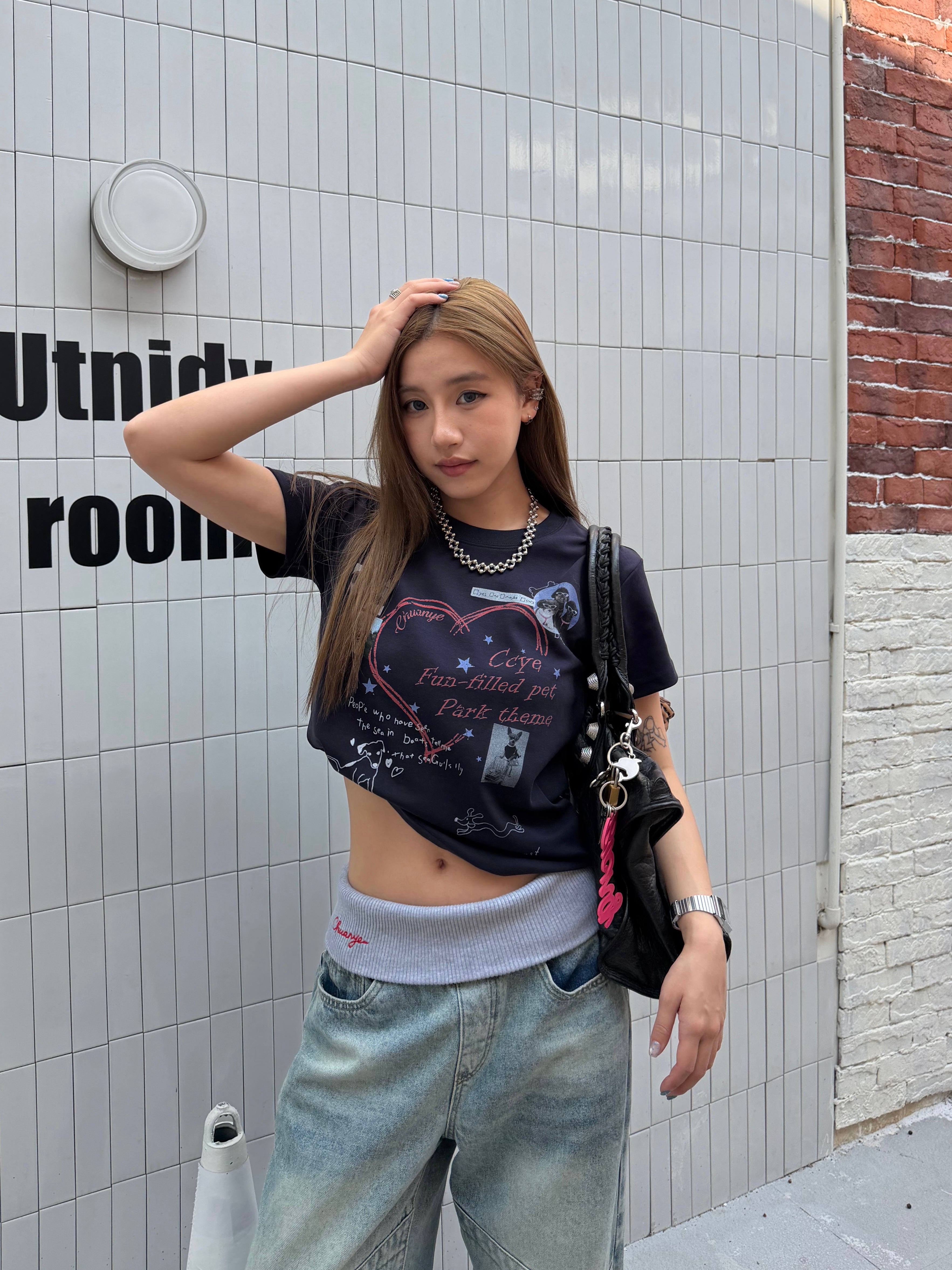 CCYE ORIGINAL VINTAGE PRINT REGULAR SHOULDER SHORT SLEEVE TEE