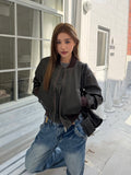 CCYE AMERICAN CROPPED VINTAGE WASHED LEATHER JACKET