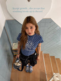 CCYE POLKA DOT DEER PRINT CROPPED REGULAR SHOULDER SHORT SLEEVE TOP