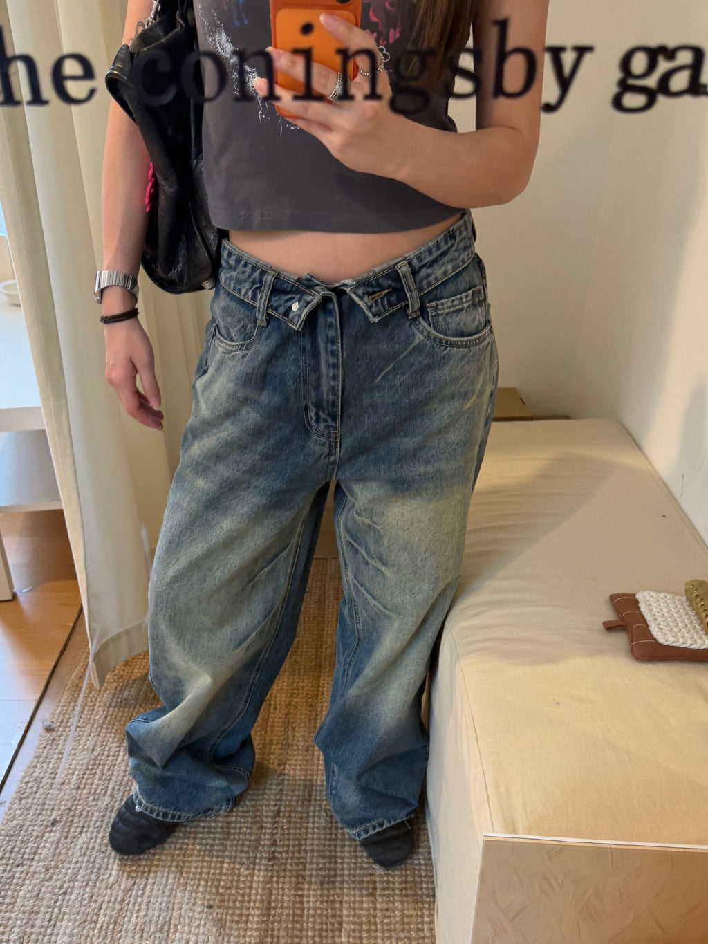 CCYE WASHED VINTAGE STRAIGHT LEG JEANS