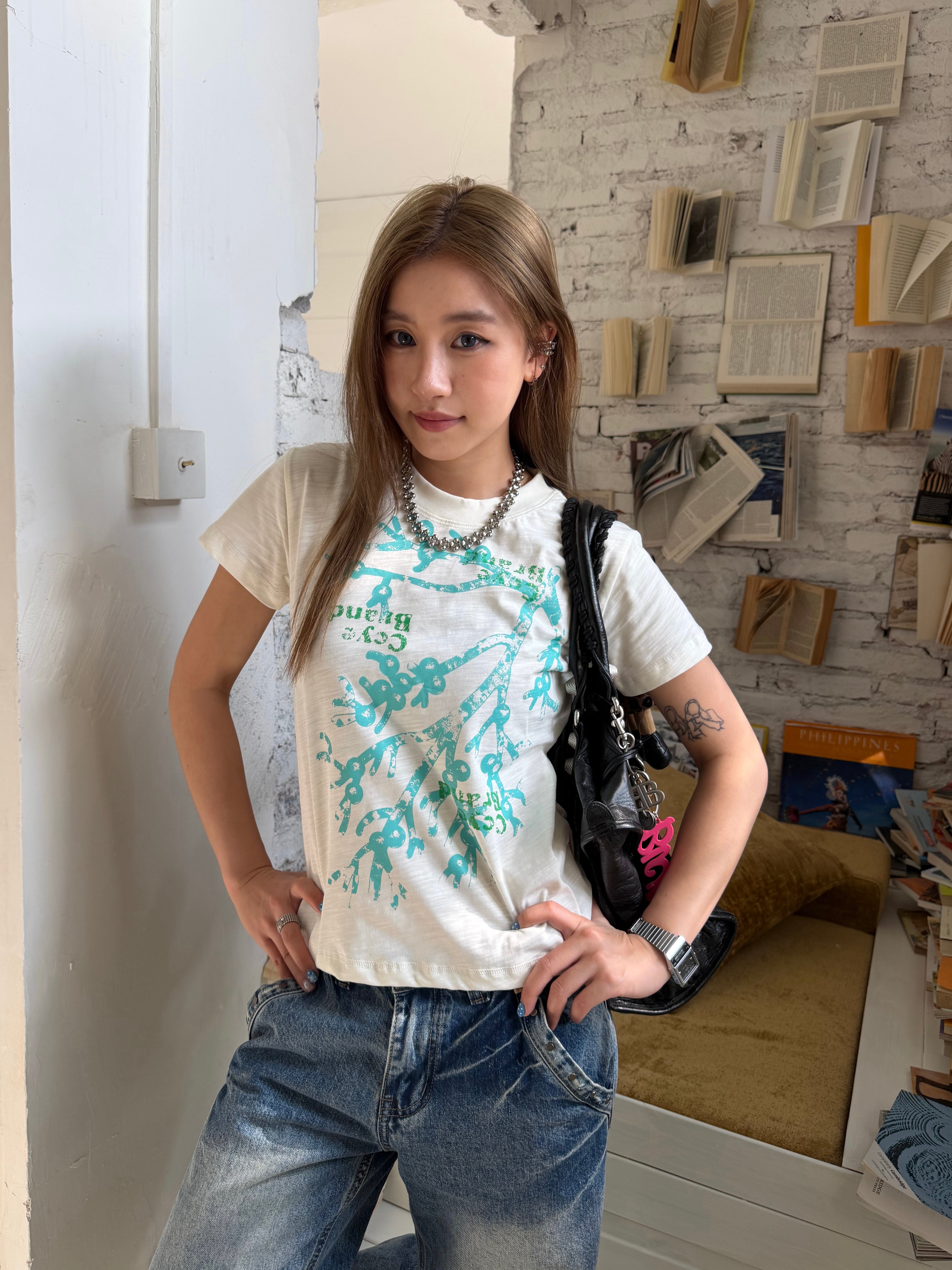 CCYE REGULAR SHOULDER SLUB COTTON SHORT SLEEVE TEE