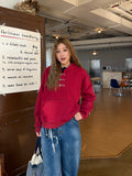 CCYE WASHED DISTRESSED HOODED SWEATSHIRT