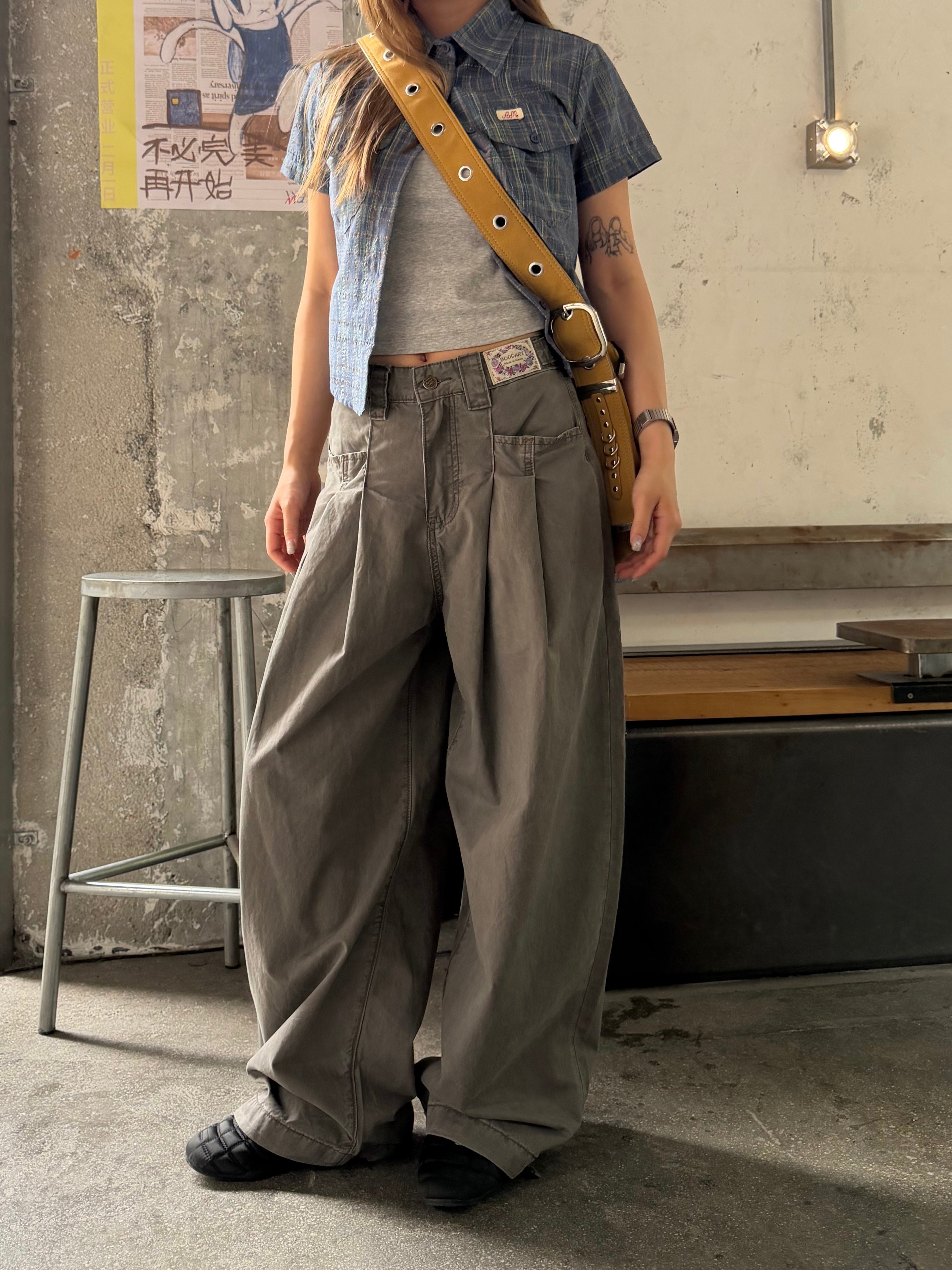 CCYE ORIGINAL SUMMER THIN AMERICAN STYLE WASHED PLEATED CARGO PANTS