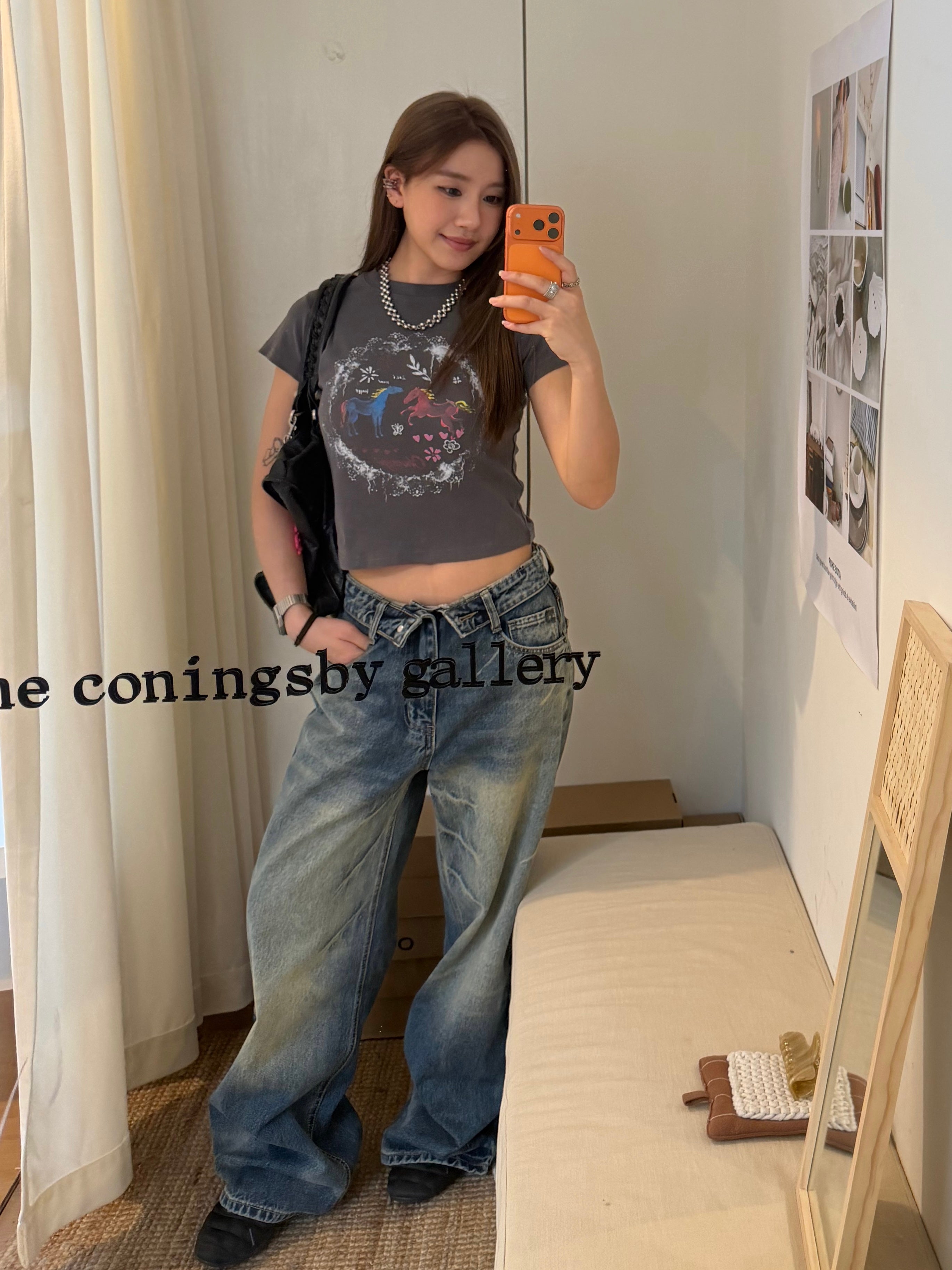 CCYE NEW VINTAGE PRINTED CROPPED SHORT SLEEVE T-SHIRT