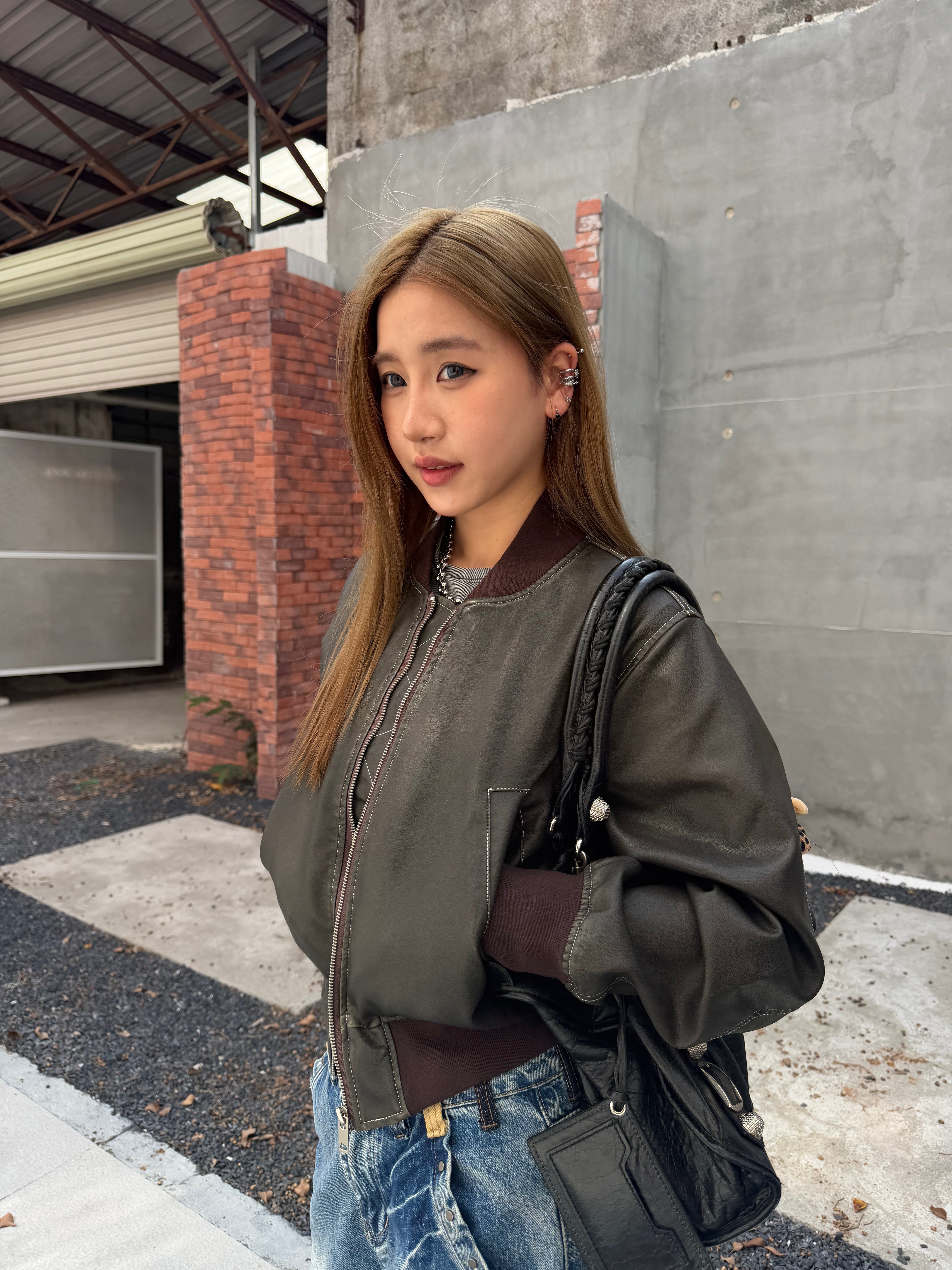 CCYE AMERICAN CROPPED VINTAGE WASHED LEATHER JACKET