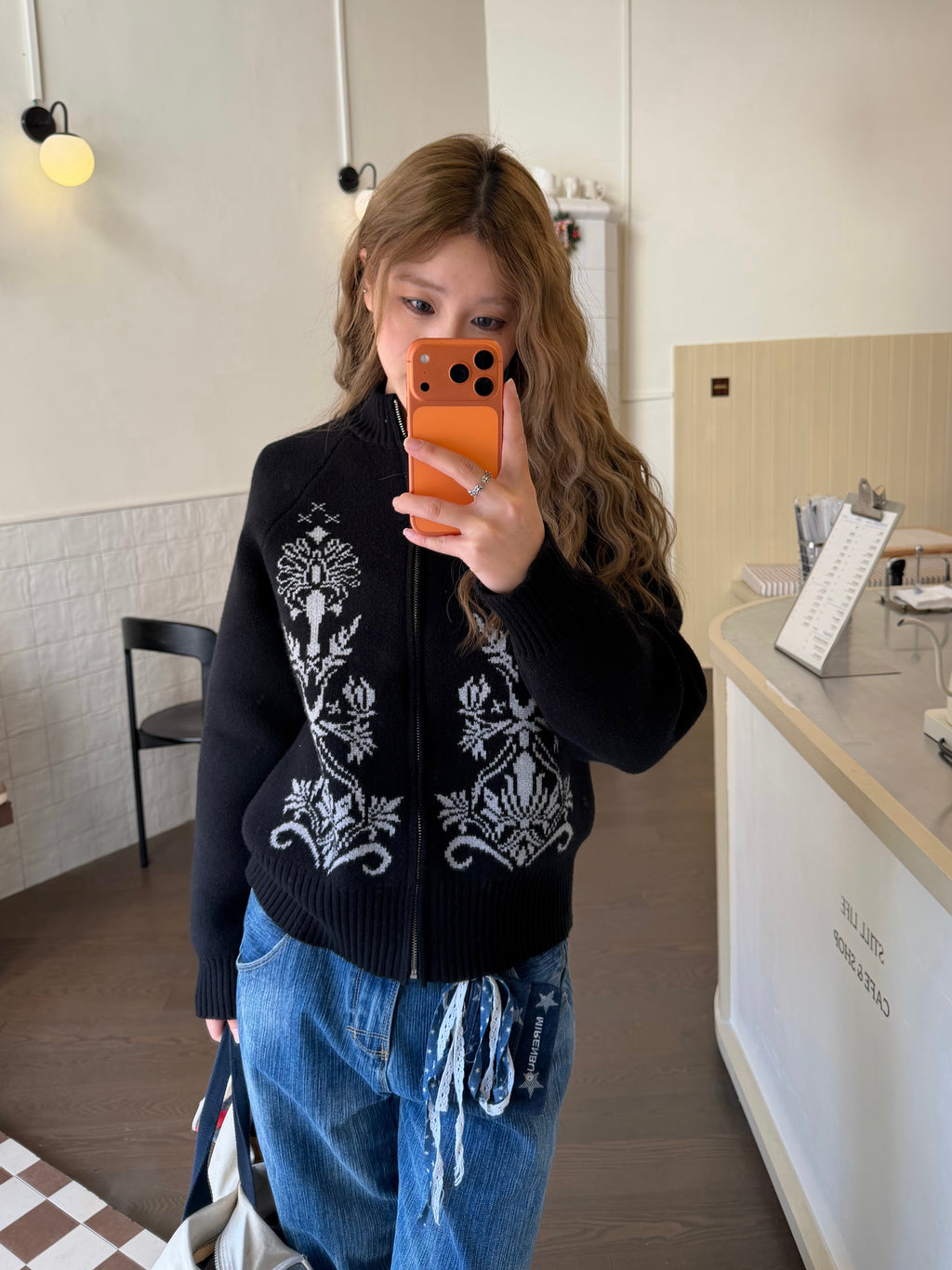 CCYE FLORAL KNIT CARDIGAN