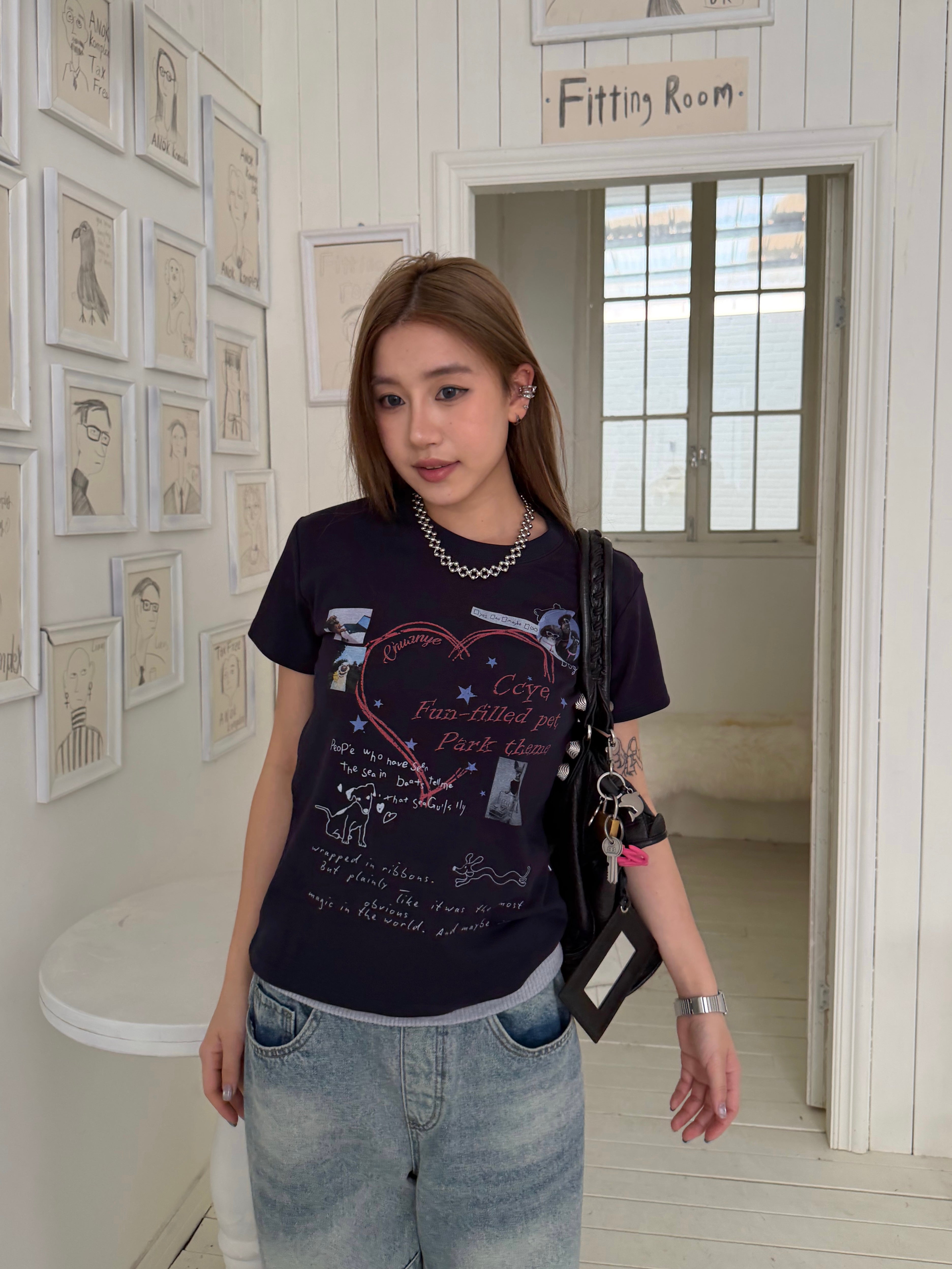 CCYE ORIGINAL VINTAGE PRINT REGULAR SHOULDER SHORT SLEEVE TEE