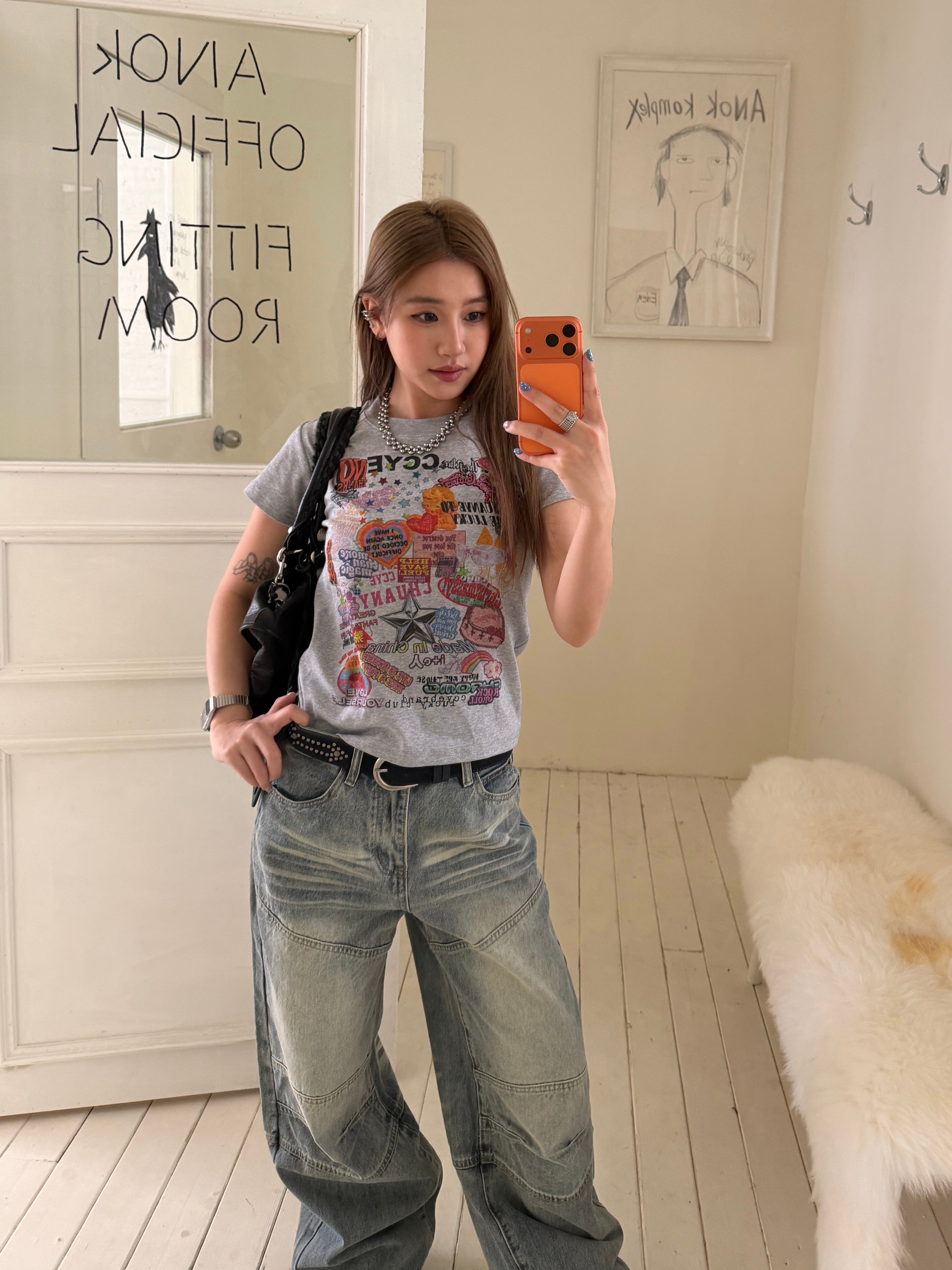 CCYE ORIGINAL GRAFFITI PRINT REGULAR SHOULDER SHORT SLEEVE TEE