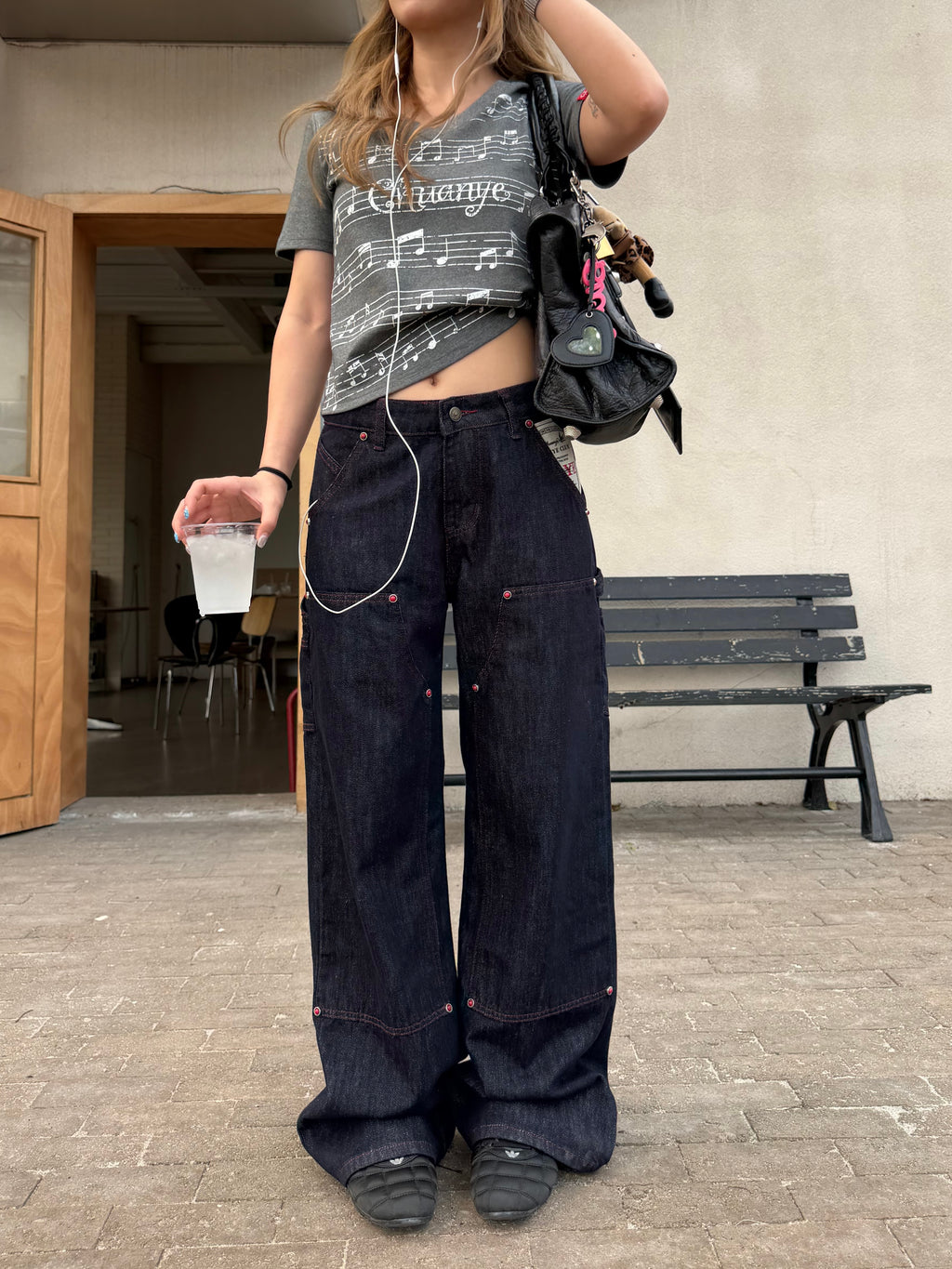 CCYE ORIGINAL DESIGN RIVETED DENIM JEANS