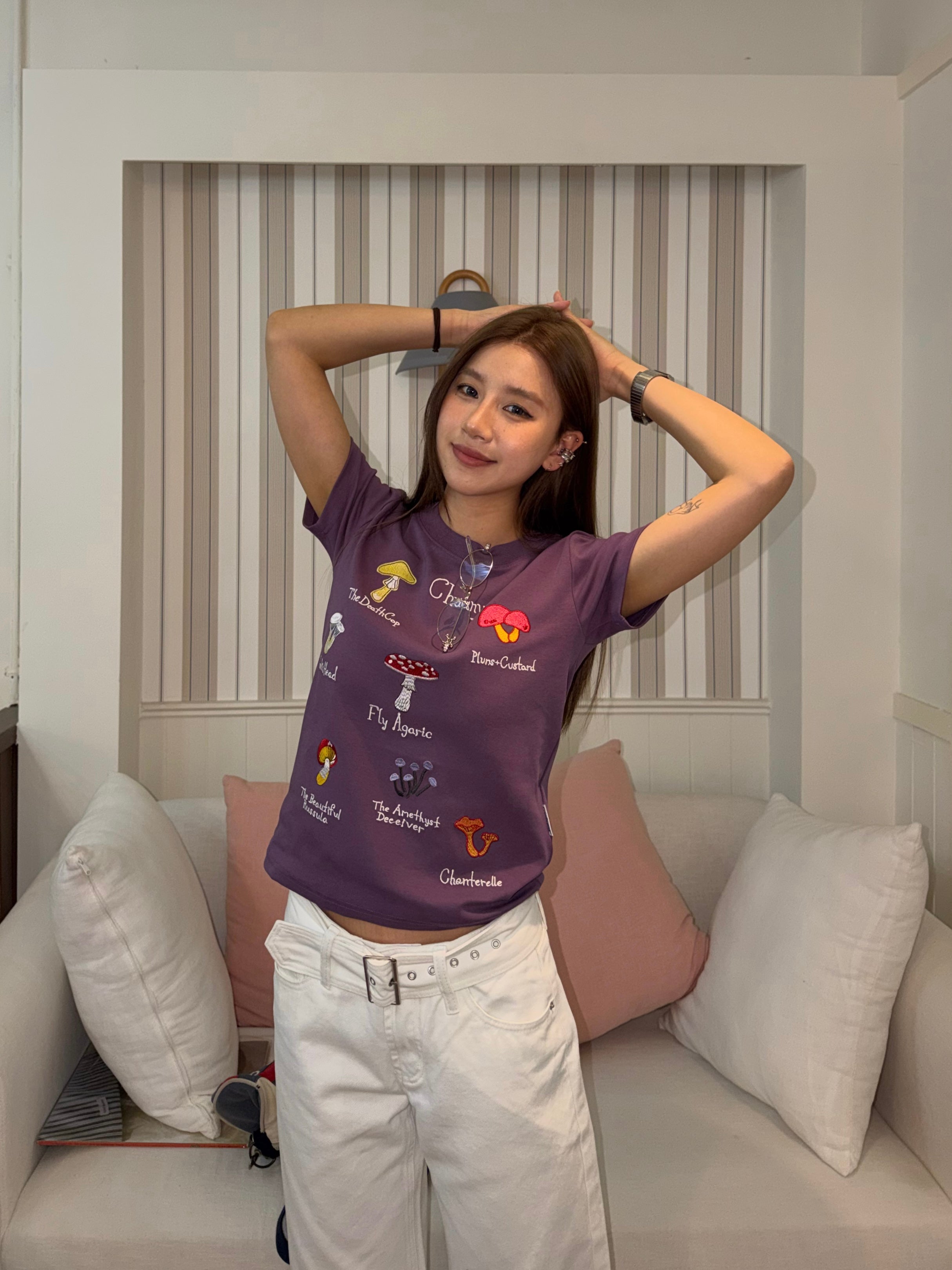 CCYE EMBROIDERED REGULAR SHOULDER SHORT SLEEVE TEE