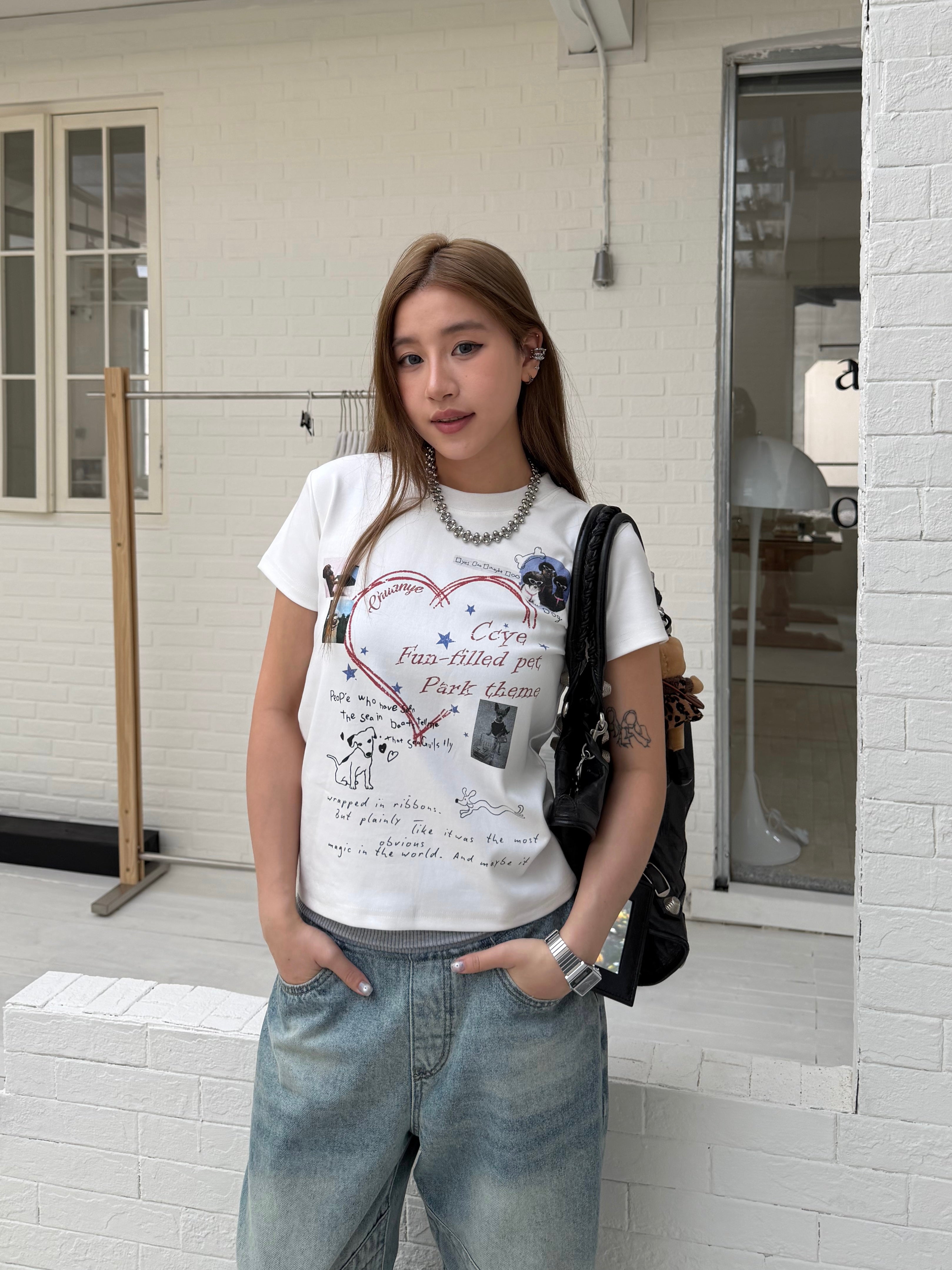 CCYE ORIGINAL VINTAGE PRINT REGULAR SHOULDER SHORT SLEEVE TEE