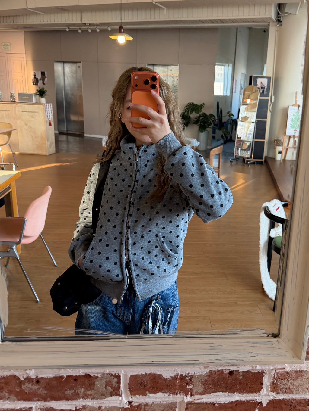 CCYE FLEECE-LINED SHERPA SWEATSHIRT COAT DOUBLE ZIPPER TOP