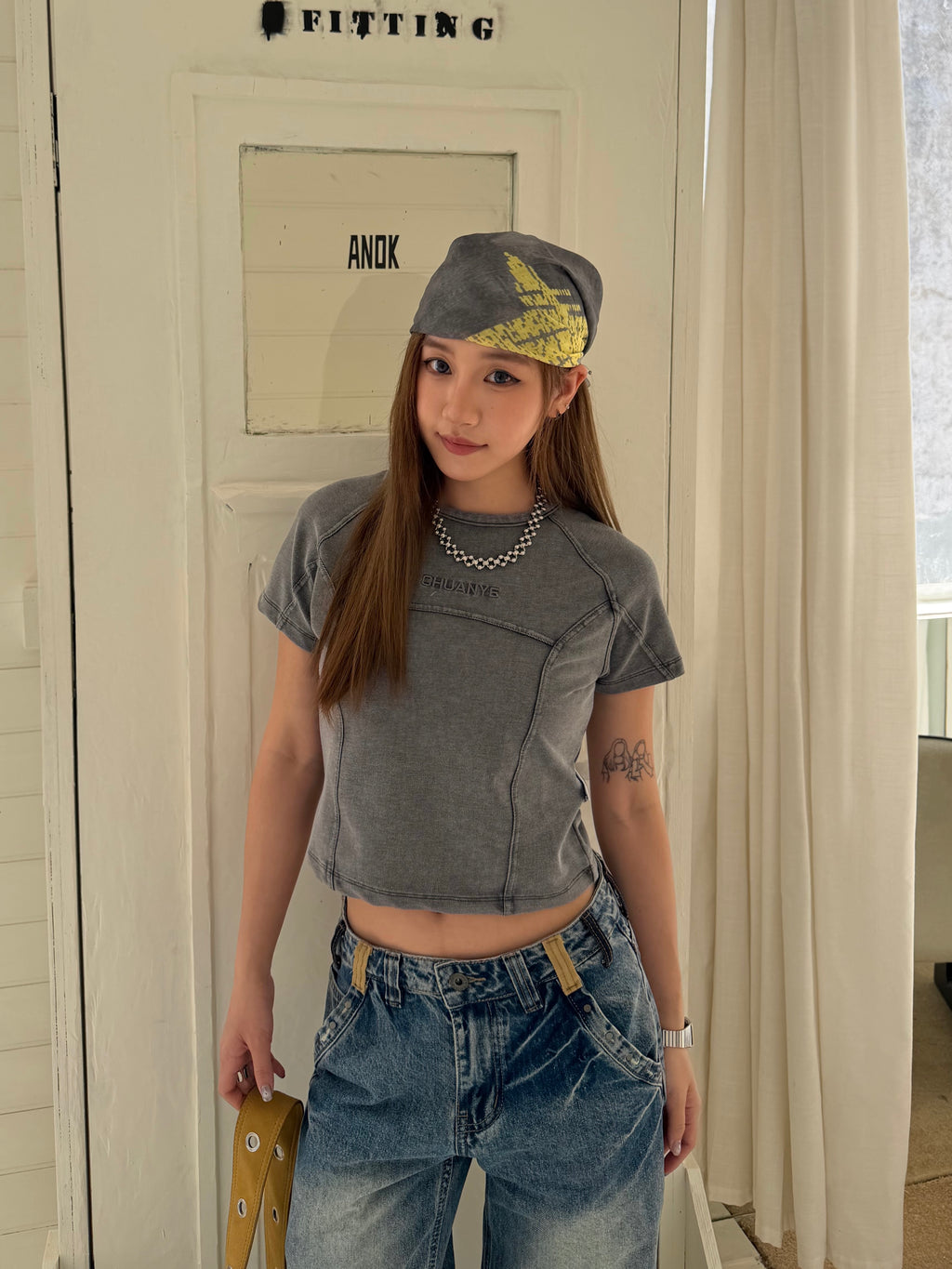 CCYE VINTAGE DISTRESSED DECONSTRUCTED PATCHWORK SHORT SLEEVE TEE