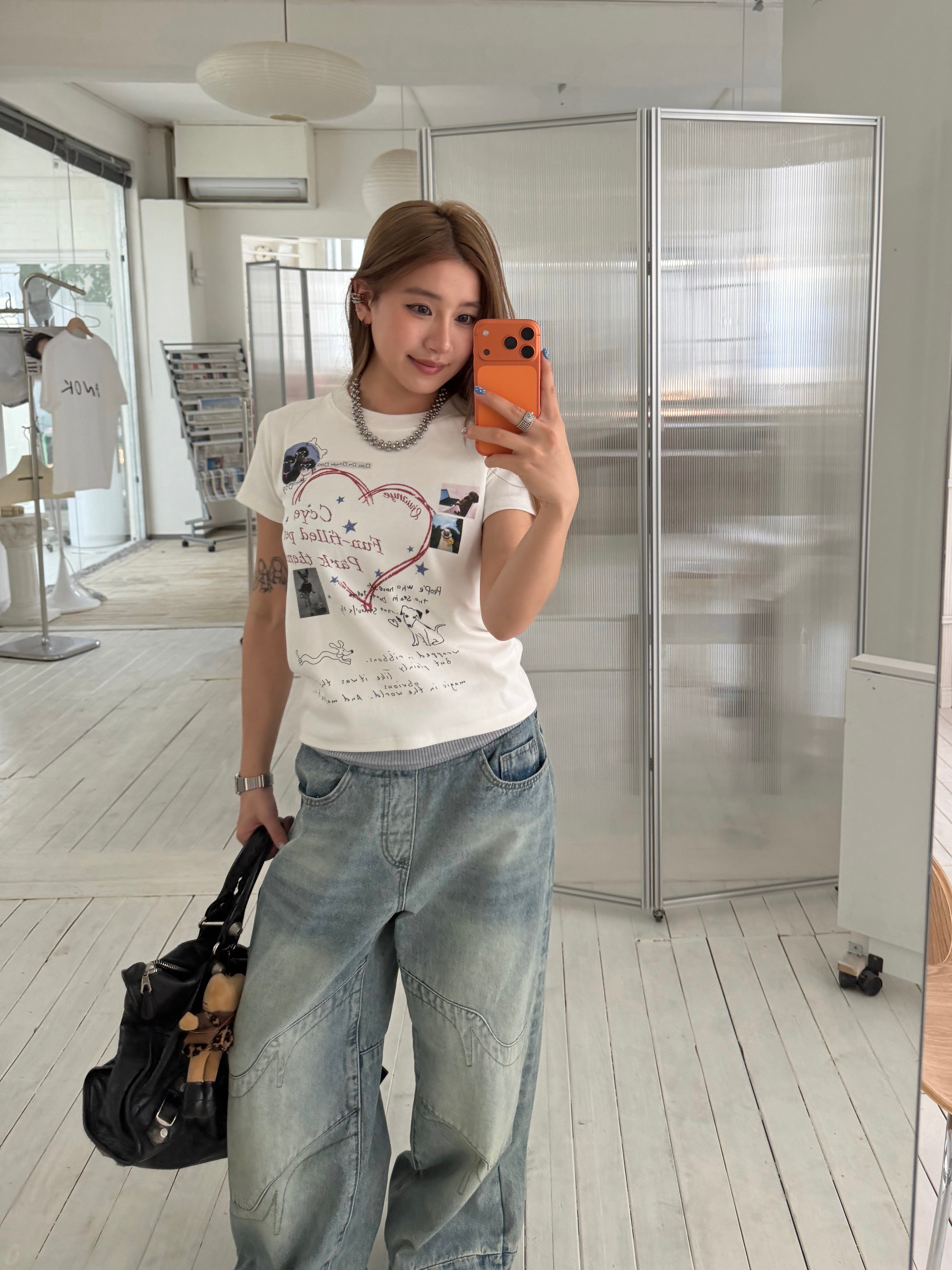 CCYE ORIGINAL VINTAGE PRINT REGULAR SHOULDER SHORT SLEEVE TEE