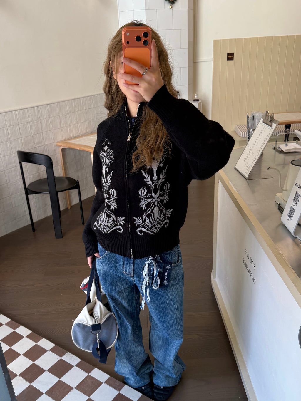 CCYE FLORAL KNIT CARDIGAN