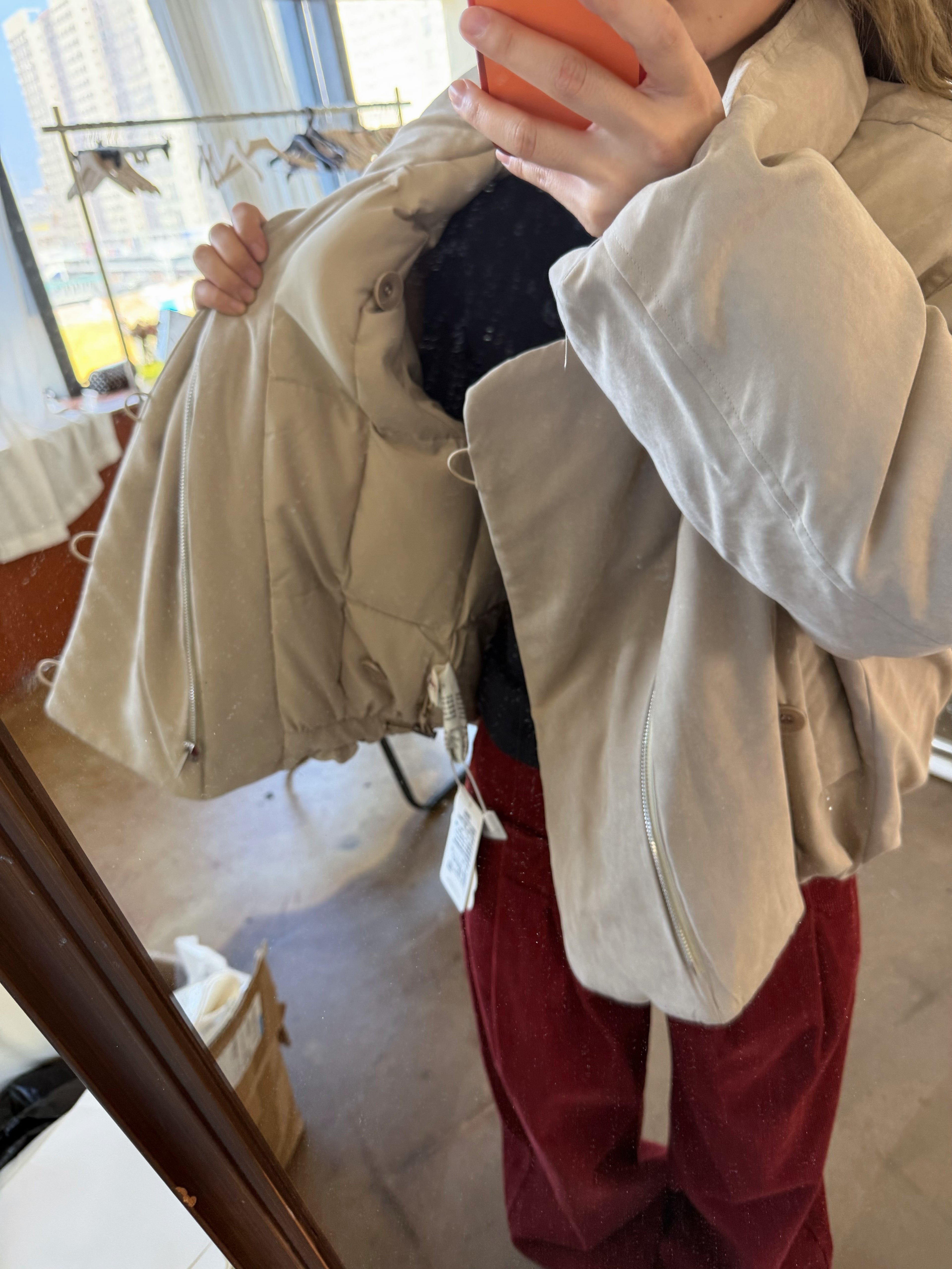 CCYE ASYMMETRIC WRAP BREAD COTTON COAT